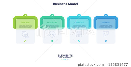 Modern Infographic Vector Illustration. Presentation Slide Chart Modern Infographic Vector Illustration. Presentation Slide Chart 136831477
