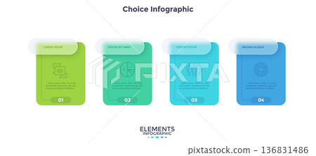 Modern Infographic Vector Illustration. Presentation Slide Chart Modern Infographic Vector Illustration. Presentation Slide Chart 136831486