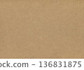 Brow Craft Paper Textured Background Empty Blank Cardboard Texture Backdrop for Scrapbook, Neutral Beige Organic Material Horizontal Banner 136831875