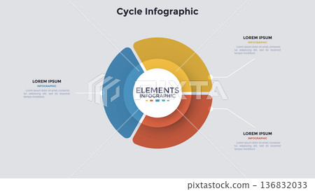Modern Infographic Vector Illustration. Presentation Slide Chart Modern Infographic Vector Illustration. Presentation Slide Chart 136832033