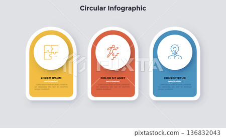 Modern Infographic Vector Illustration. Presentation Slide Chart Modern Infographic Vector Illustration. Presentation Slide Chart 136832043