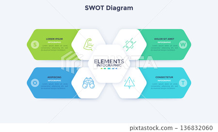 Modern Infographic Vector Illustration. Presentation Slide Chart 136832060
