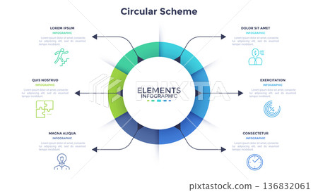 Modern Infographic Vector Illustration. Presentation Slide Chart Modern Infographic Vector Illustration. Presentation Slide Chart 136832061