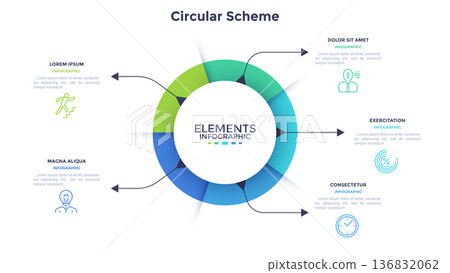 Modern Infographic Vector Illustration. Presentation Slide Chart Modern Infographic Vector Illustration. Presentation Slide Chart 136832062