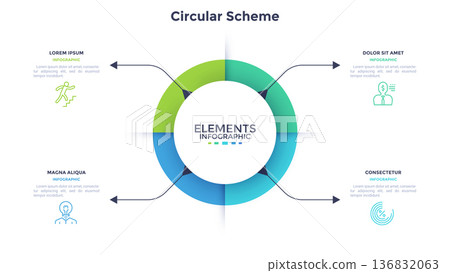 Modern Infographic Vector Illustration. Presentation Slide Chart Modern Infographic Vector Illustration. Presentation Slide Chart 136832063