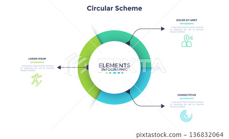 Modern Infographic Vector Illustration. Presentation Slide Chart Modern Infographic Vector Illustration. Presentation Slide Chart 136832064