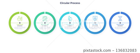 Modern Infographic Vector Illustration. Presentation Slide Chart Modern Infographic Vector Illustration. Presentation Slide Chart 136832083