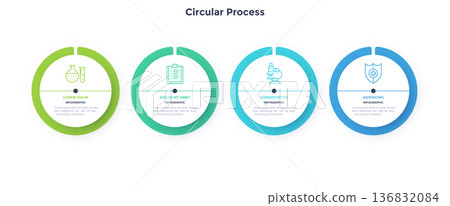 Modern Infographic Vector Illustration. Presentation Slide Chart 136832084