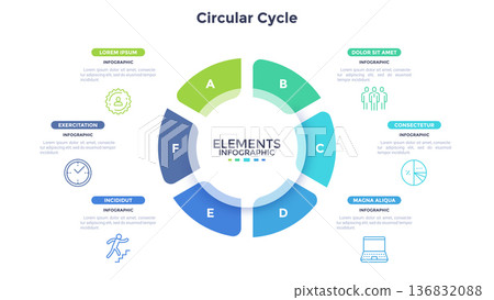 Modern Infographic Vector Illustration. Presentation Slide Chart 136832088