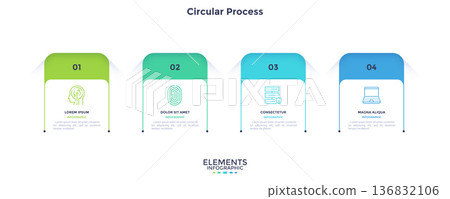 Modern Infographic Vector Illustration. Presentation Slide Chart Modern Infographic Vector Illustration. Presentation Slide Chart 136832106