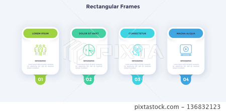 Modern Infographic Vector Illustration. Presentation Slide Chart 136832123