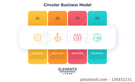 Modern Infographic Vector Illustration. Presentation Slide Chart Modern Infographic Vector Illustration. Presentation Slide Chart 136832131