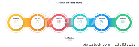 Modern Infographic Vector Illustration. Presentation Slide Chart Modern Infographic Vector Illustration. Presentation Slide Chart 136832132