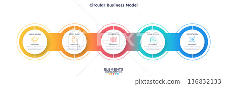 Modern Infographic Vector Illustration. Presentation Slide Chart 136832133