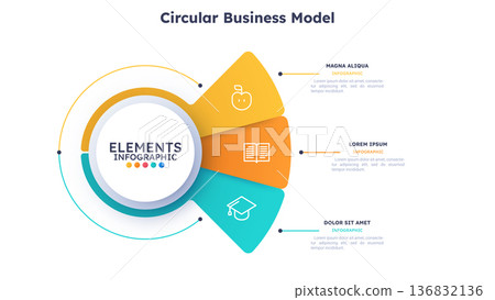 Modern Infographic Vector Illustration. Presentation Slide Chart 136832136