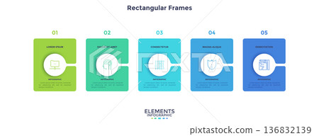 Modern Infographic Vector Illustration. Presentation Slide Chart Modern Infographic Vector Illustration. Presentation Slide Chart 136832139