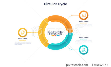 Modern Infographic Vector Illustration. Presentation Slide Chart Modern Infographic Vector Illustration. Presentation Slide Chart 136832145