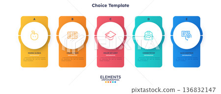 Modern Infographic Vector Illustration. Presentation Slide Chart Modern Infographic Vector Illustration. Presentation Slide Chart 136832147