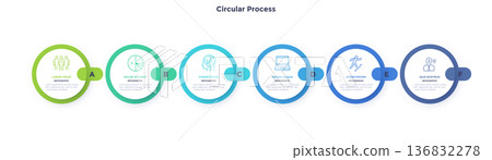 Modern Infographic Vector Illustration. Presentation Slide Chart Modern Infographic Vector Illustration. Presentation Slide Chart 136832278