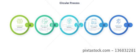Modern Infographic Vector Illustration. Presentation Slide Chart Modern Infographic Vector Illustration. Presentation Slide Chart 136832281