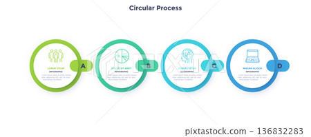 Modern Infographic Vector Illustration. Presentation Slide Chart Modern Infographic Vector Illustration. Presentation Slide Chart 136832283