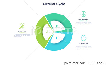 Modern Infographic Vector Illustration. Presentation Slide Chart Modern Infographic Vector Illustration. Presentation Slide Chart 136832289