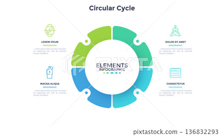 Modern Infographic Vector Illustration. Presentation Slide Chart Modern Infographic Vector Illustration. Presentation Slide Chart 136832293