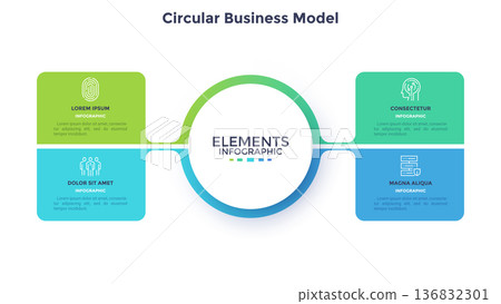 Modern Infographic Vector Illustration. Presentation Slide Chart 136832301