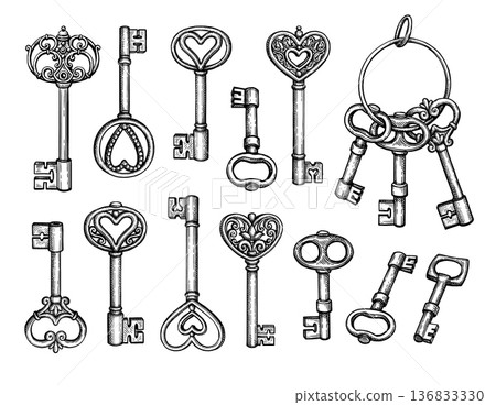 Vintage keys big collection. 136833330