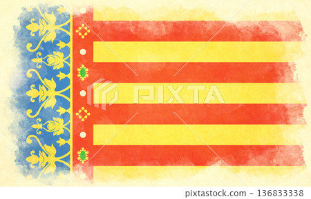 Valencia - vintage flag Valencia - vintage flag 136833338