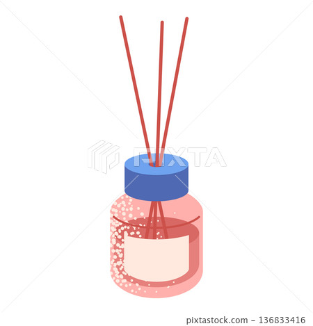 Glass Reed Diffuser Illustration 136833416