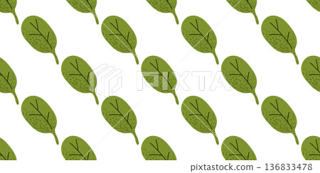 Spinach Leaf Seamless Simple Pattern 136833478