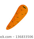 Carrot Vegetable Flat Illustration 136833506