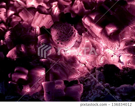 Heat From Coal in a Furnace Produces Glowing Embers and Ash During Combustion Heat From Coal in a Furnace Produces Glowing Embers and Ash During Combustion 136834012