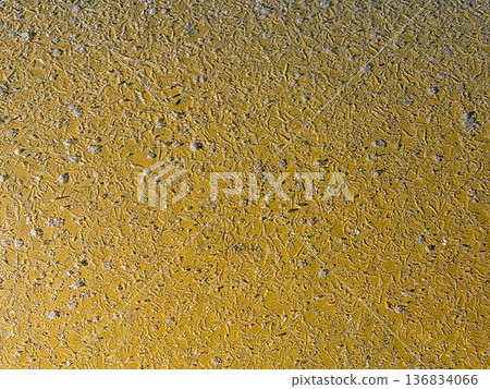 Frost on a Yellow Pipe in a Cold Environment During Winter Morning Hours Frost on a Yellow Pipe in a Cold Environment During Winter Morning Hours 136834066