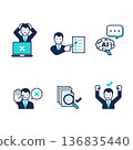 Generated AI usage rules icon set illustrations for internal guidelines and business documents 136835440