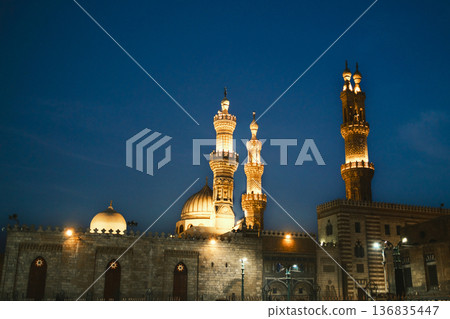 Blue Night Sky Over The Old Mosque Blue Night Sky Over The Old Mosque 136835447