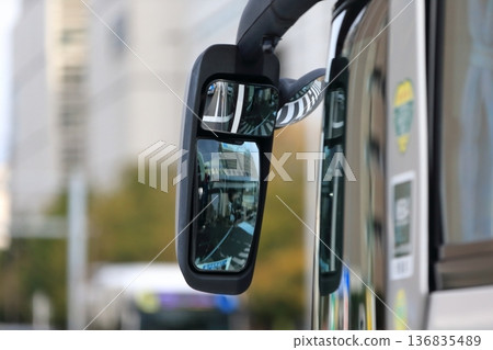 Large bus side mirror 136835489