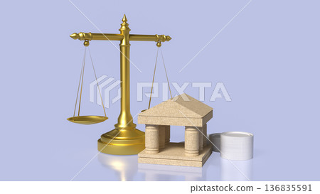Banking Law and Financial Justice Concept 3d render. Banking Law and Financial Justice Concept 3d render. 136835591