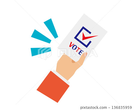 Illustration of ballot paper Election icon Illustration of ballot paper Election icon 136835959