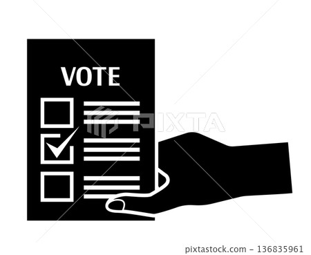 Illustration of ballot paper Election icon Illustration of ballot paper Election icon 136835961