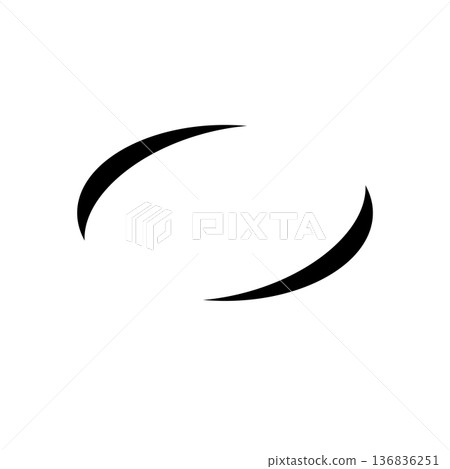 黑色曲線裝飾插畫素材 | 簡約運動速度圖案 黑色曲線裝飾插畫素材 | 簡約運動速度圖案 136836251