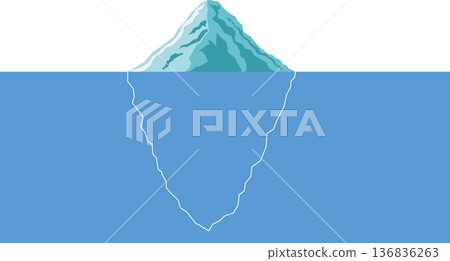 冰山一角的插圖 136836263