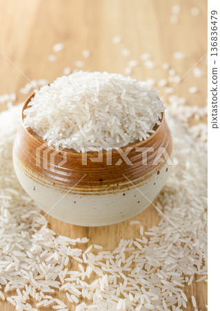 Long-grain rice 136836479