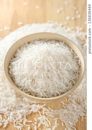 Long-grain rice 136836484
