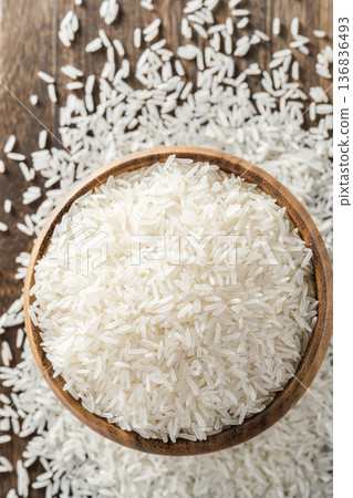 Long-grain rice 136836493