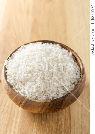 Long-grain rice 136836574