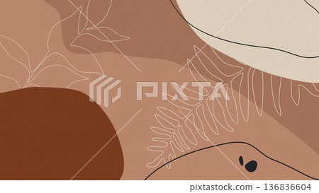 Abstract Background With Floral Design Abstract Background With Floral Design 136836604