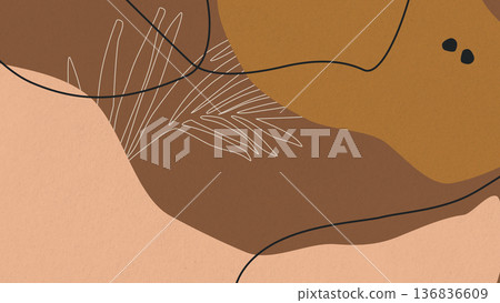 Abstract Background With Floral Design Abstract Background With Floral Design 136836609