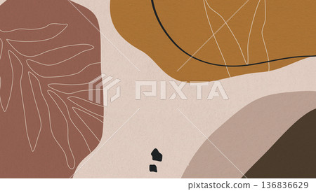 Abstract Background With Floral Design Abstract Background With Floral Design 136836629